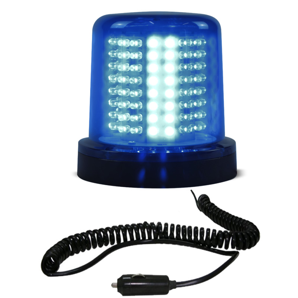 Giroled Giroflex redondo imã plug 128 leds 12v azul