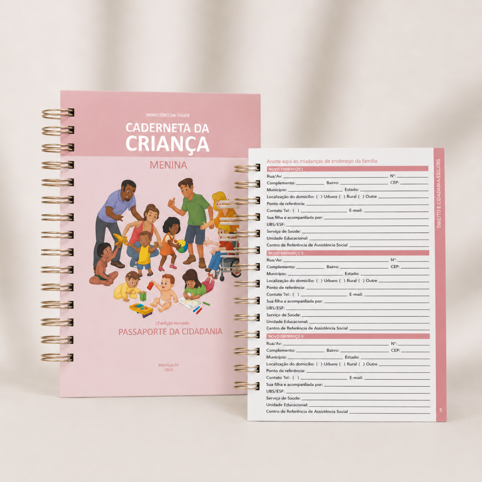 Caderneta de Saúde - MENINA - Personalizada