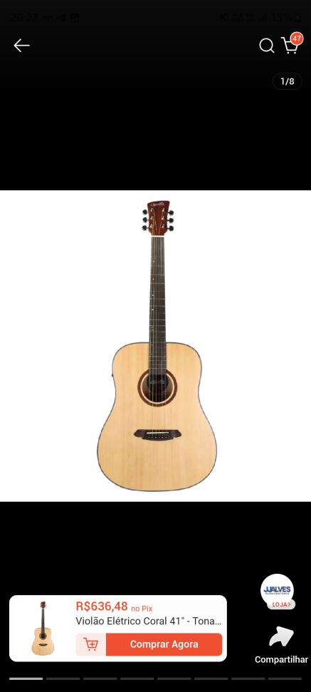 Violão Elétrico Tonante Coral 41"