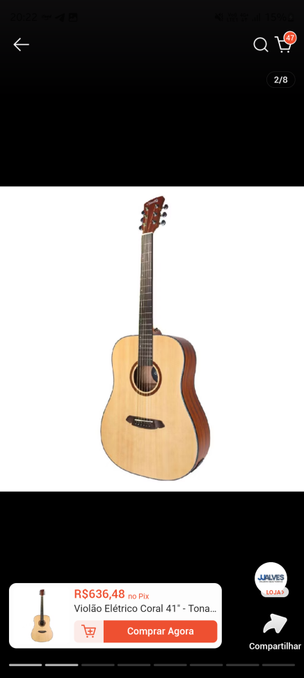 Violão Elétrico Tonante Coral 41"