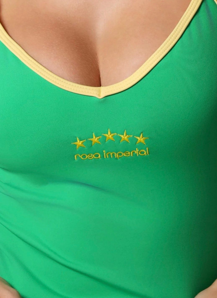 REGATA VERDE C/ AMARELO
