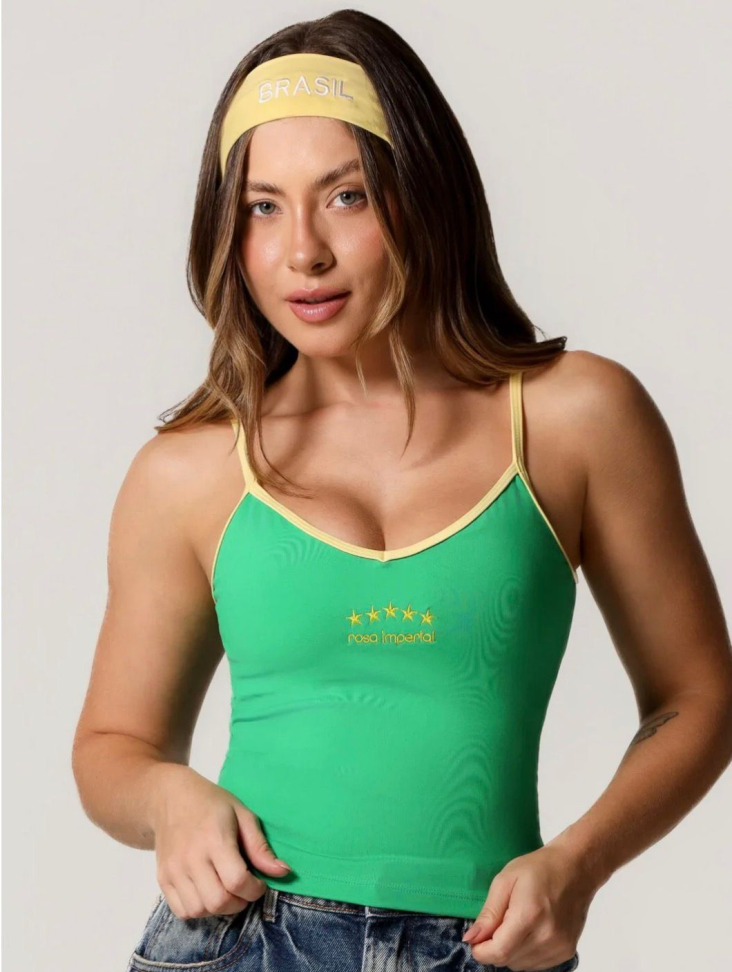 REGATA VERDE C/ AMARELO