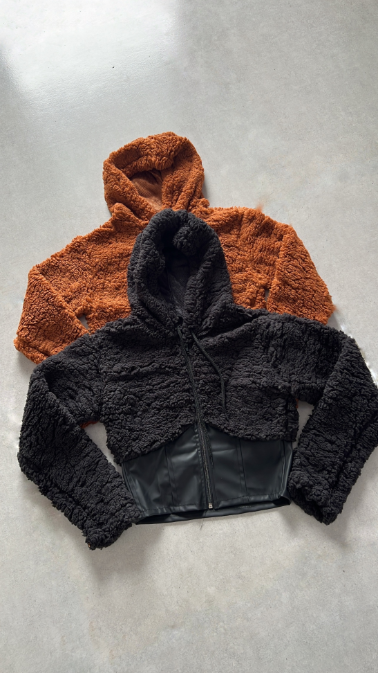 Jaqueta Cropped Teddy | Cores