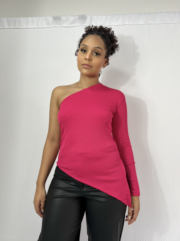 Blusa Assimétrica Ribana | Pink