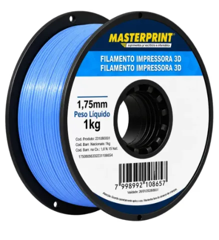 Filamento Pla Silk Azul Azure da Masterprint