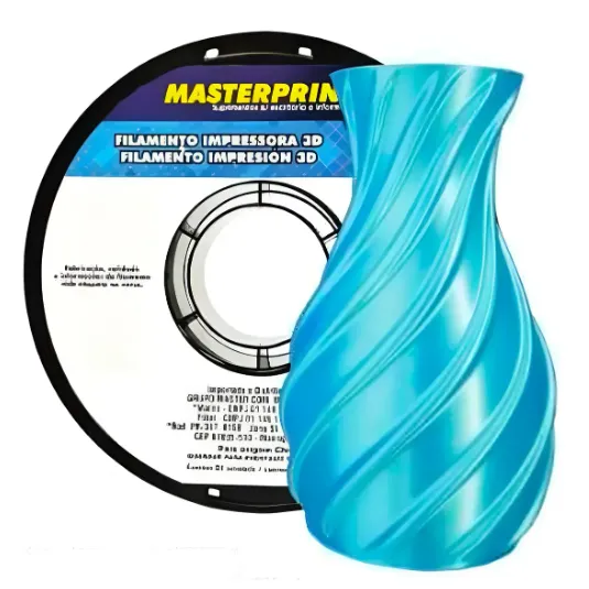 Filamento Pla Silk Azul Tiffany da Masterprint - #1