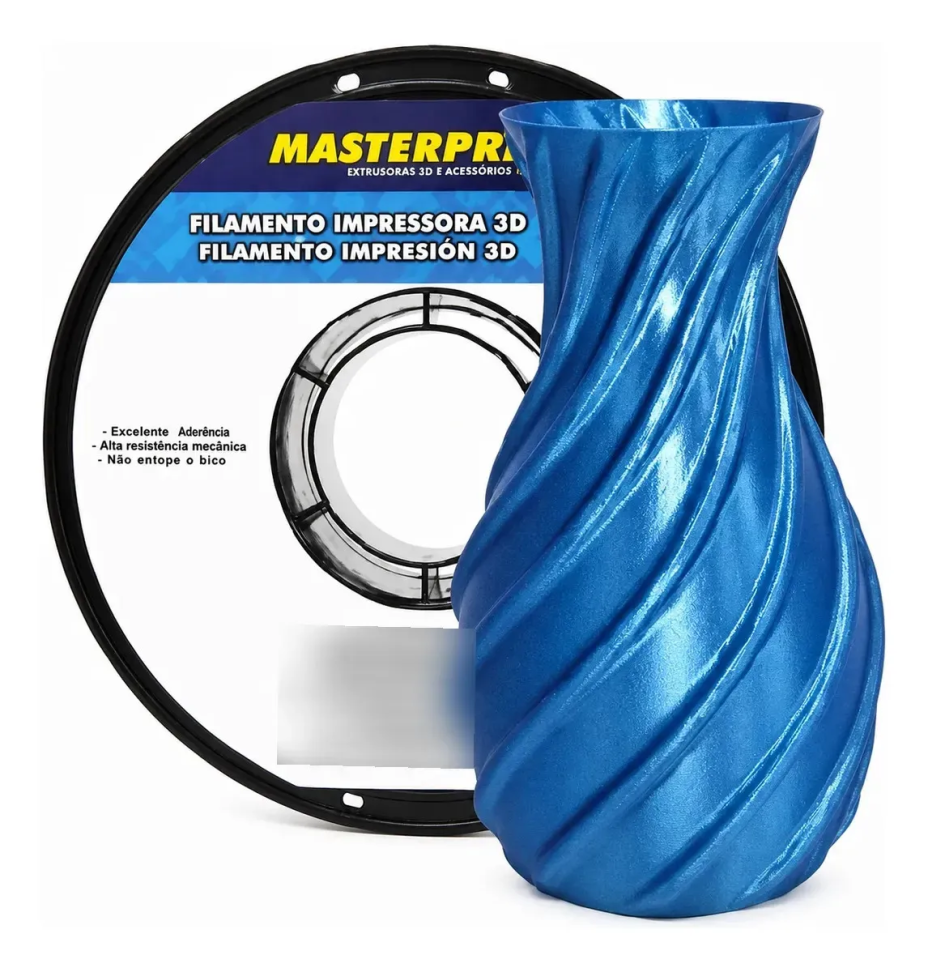 Filamento PLA Silk Azul da Masterprint