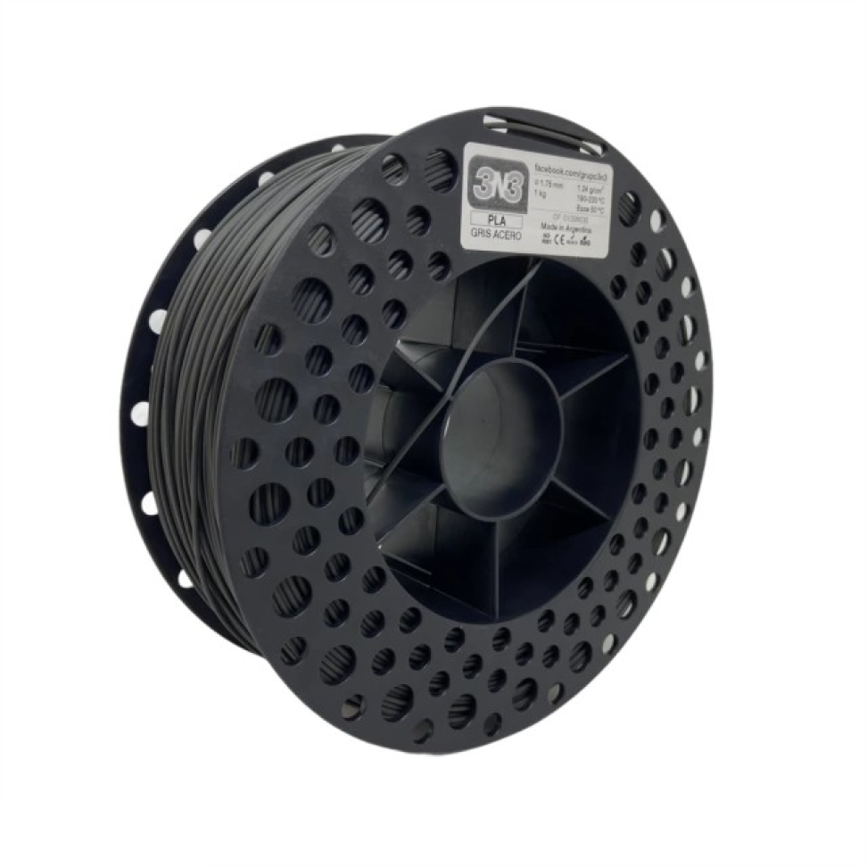 Filamento PLA 3N3 Cinza Escuro 1.75mm 1KG