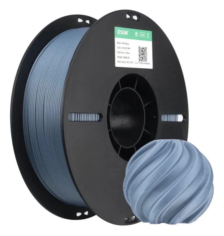 Esun PLA Basic Cinza Claro 1.75mm 1kg