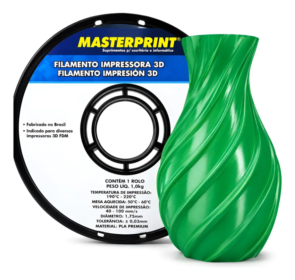Filamento PLA Silk Verde da Masterprint