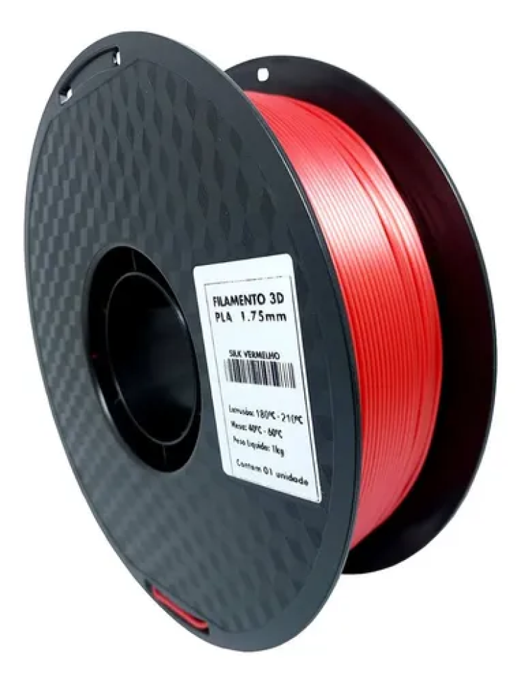 Filamento PLA Silk Vermelho da Masterprint