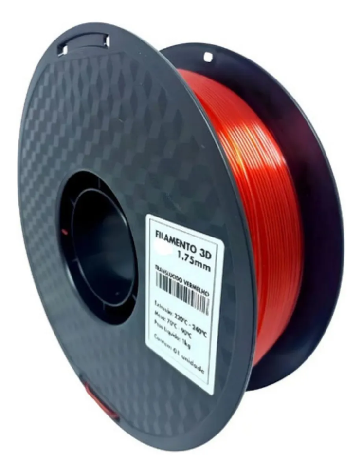 Filamento PETG Translucido Vermelho da Masterprint