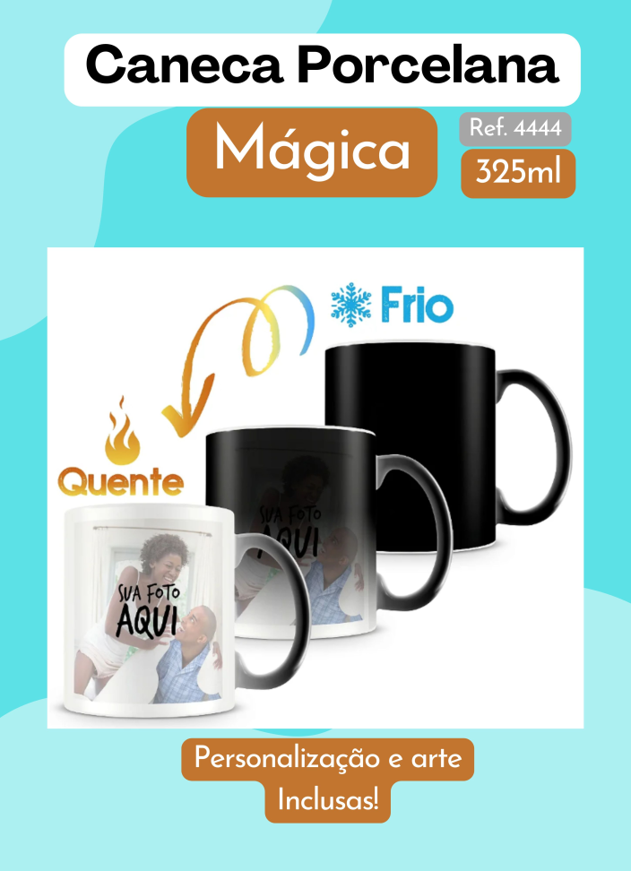 Caneca Mágica Porcelana 325ml