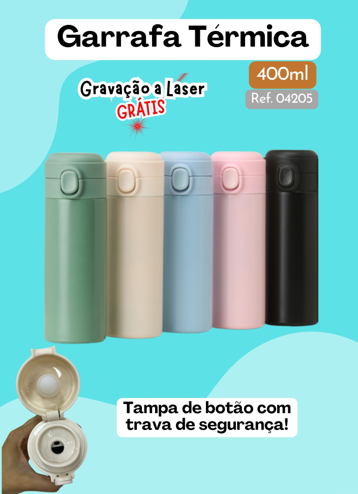 Garrafa Térmica Inox 400ml