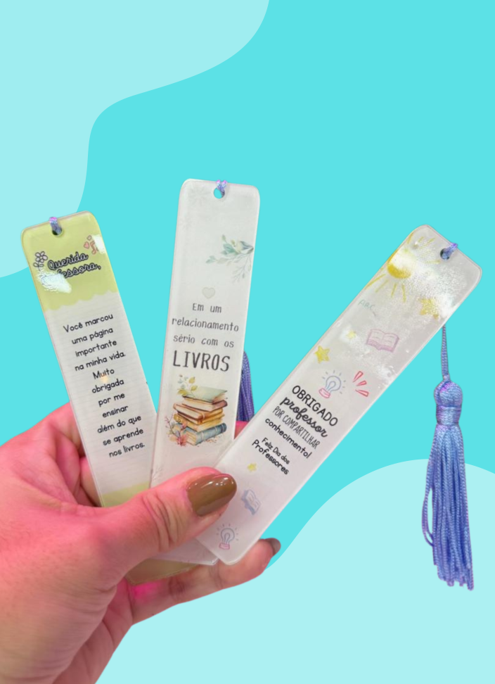 Marca Páginas Acrílico - Personalizado (2 unidades)