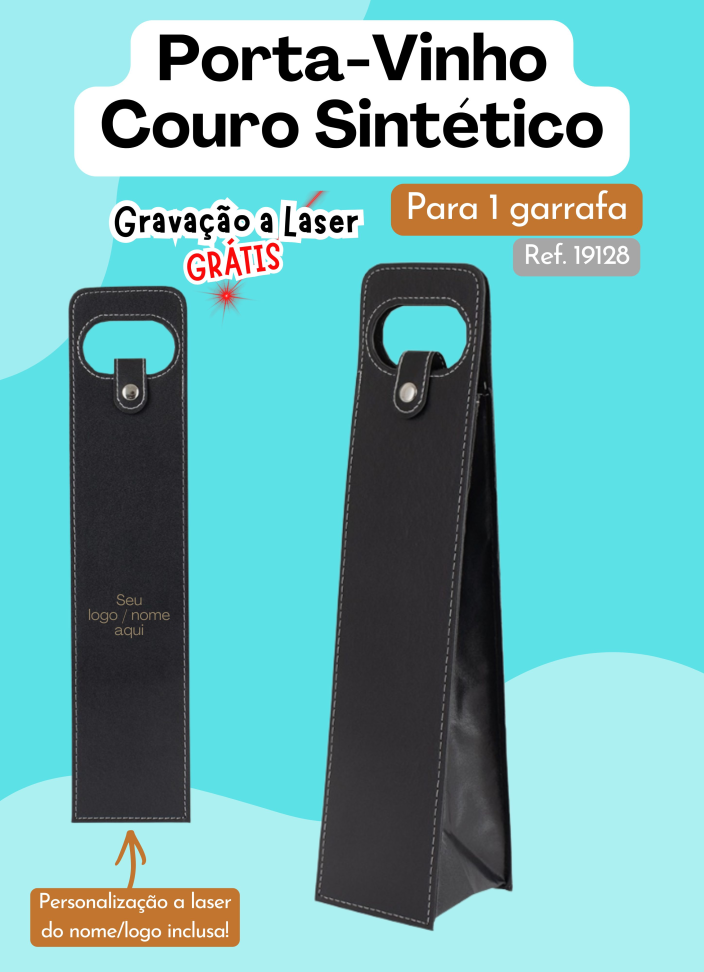 Porta-Vinho Couro Sintético