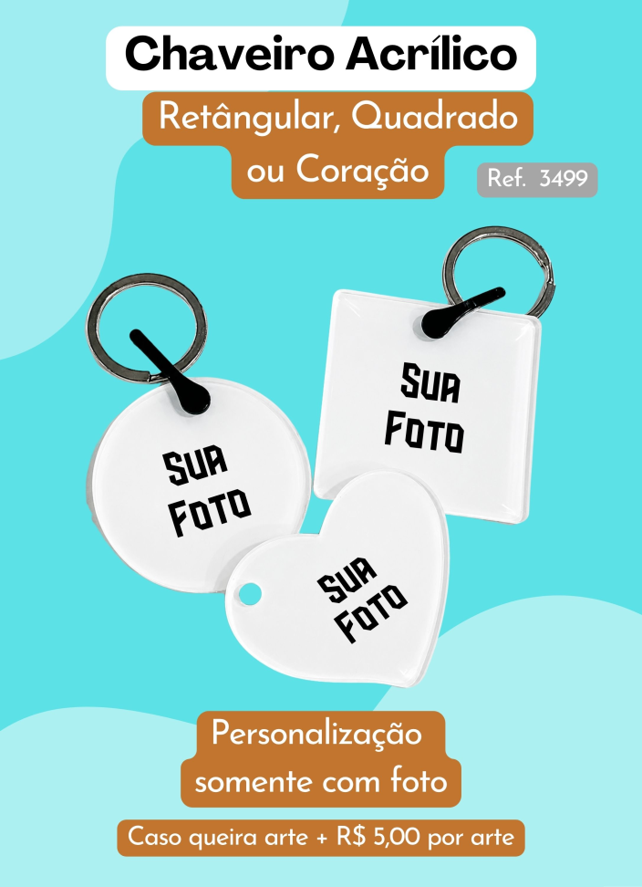 Chaveiro Acrílico - Personalizado