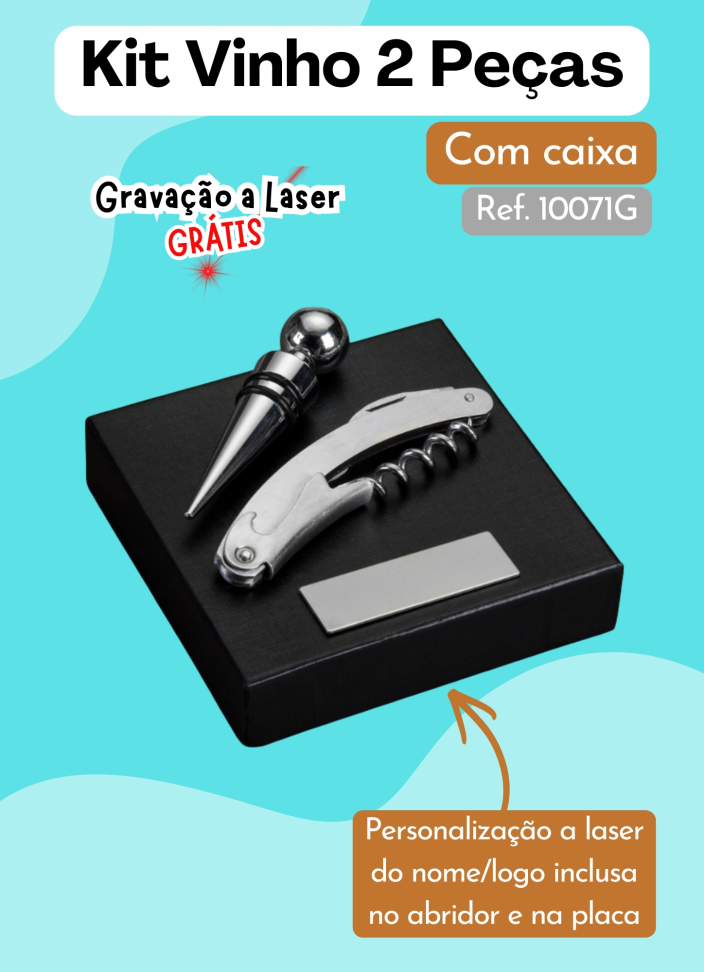 Kit Vinho 2 Peças - Com caixa