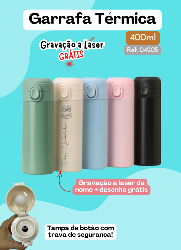 Garrafa Térmica Inox 400ml