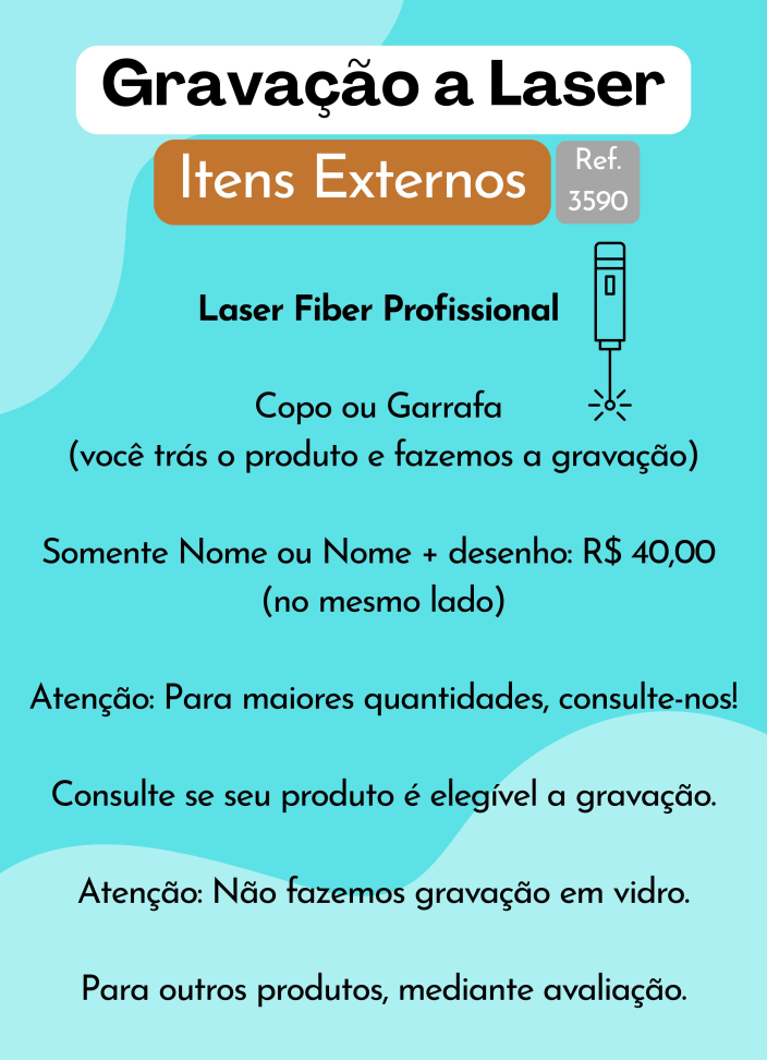 Gravação Externa (Copo / Garrafa) -  Você trás o seu produto e fazemos a gravação