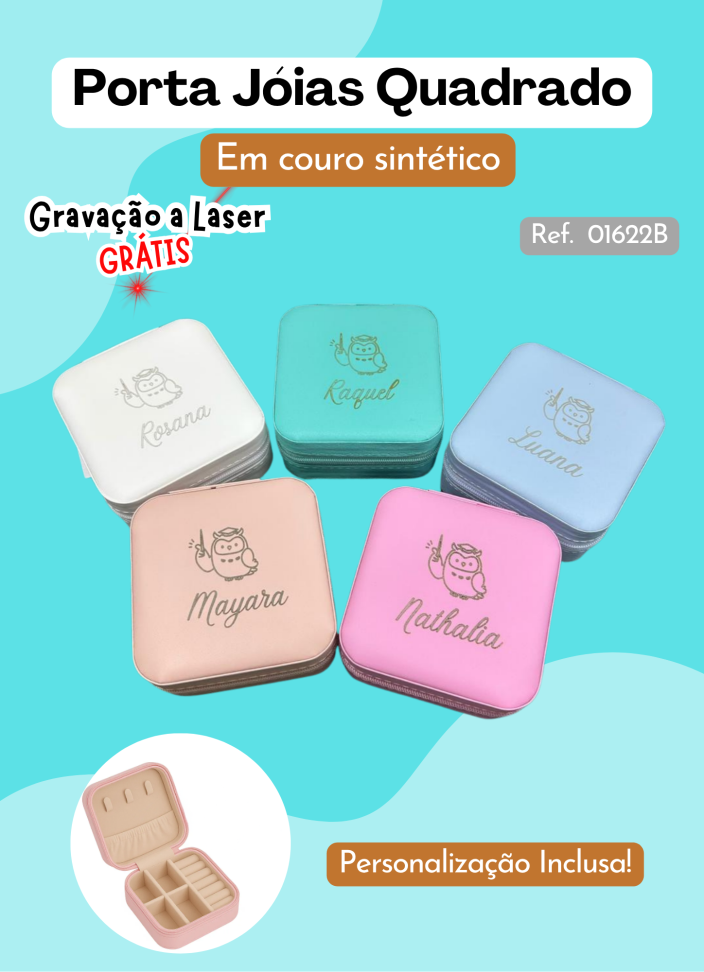 Porta-Joias em couro sintético