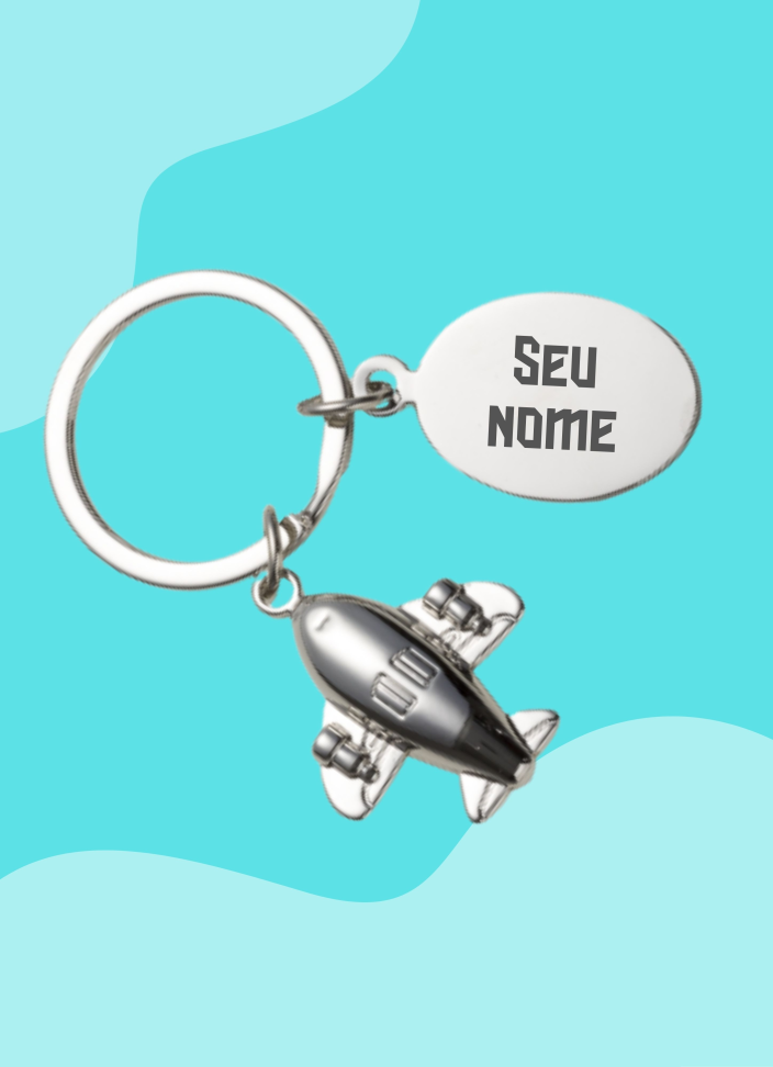 Chaveiro Metal Avião - #3