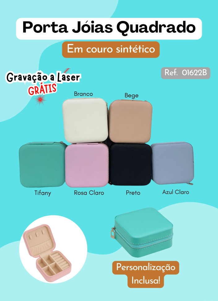 Porta-Joias em couro sintético