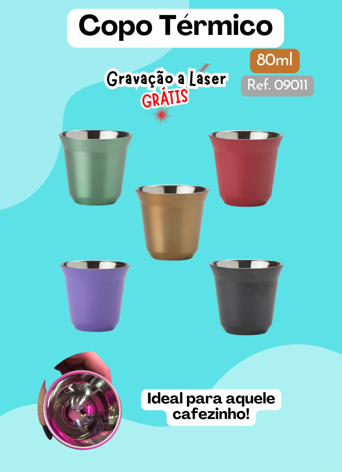 Copo Parede Dupla 80ml
