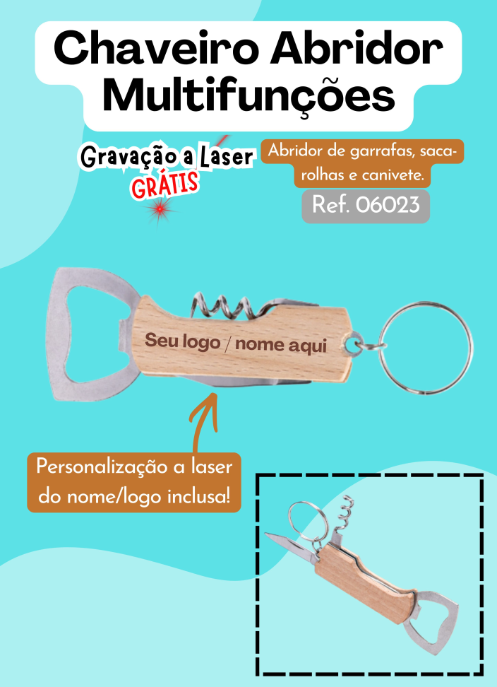 Chaveiro Abridor Multifunções