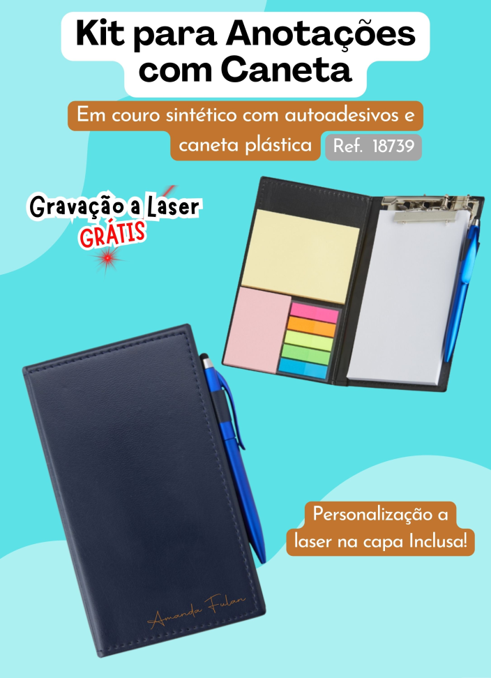 Kit para Anotações com Caneta