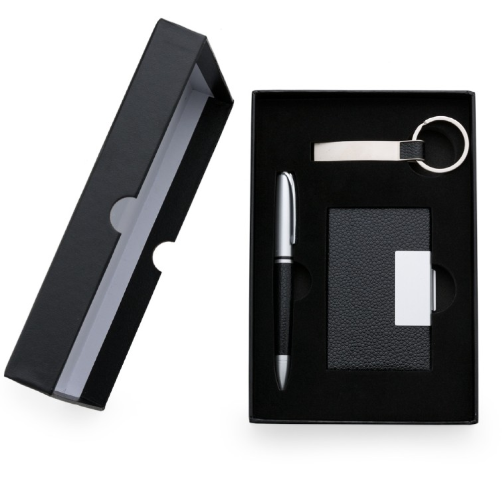 Kit Executivo 3 Peças (Caneta, porta cartão e chaveiro)
