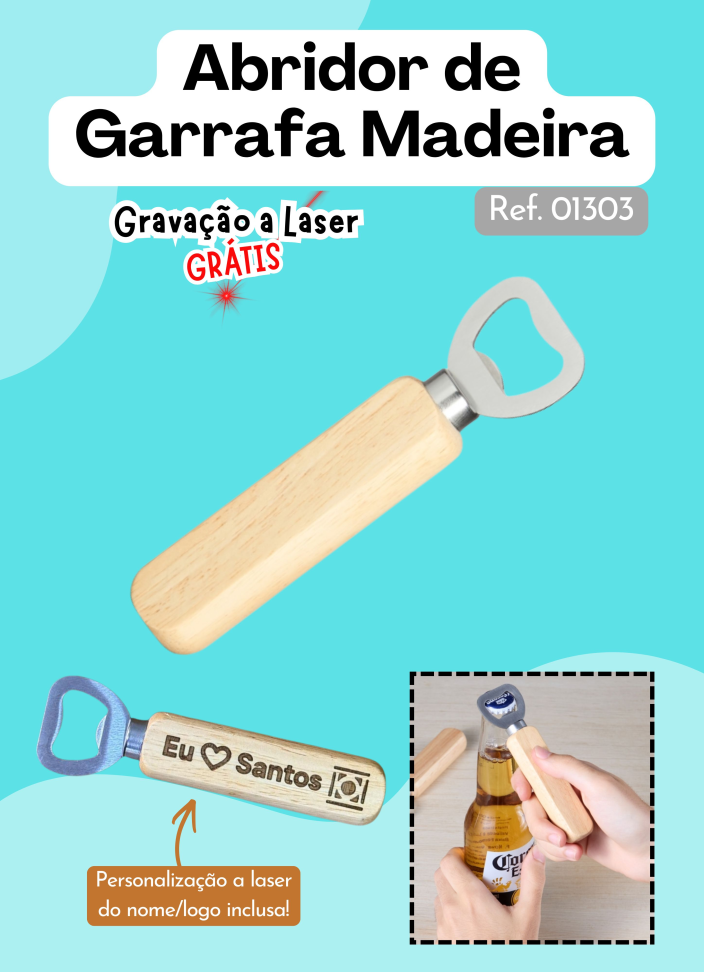 Abridor de Garrafa Madeira