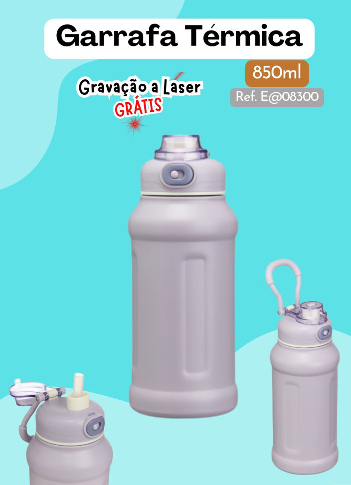 Garrafa Térmica Esportiva Com Alça 850ml