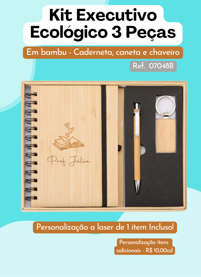 Kit Executivo Ecológico 3 Peças