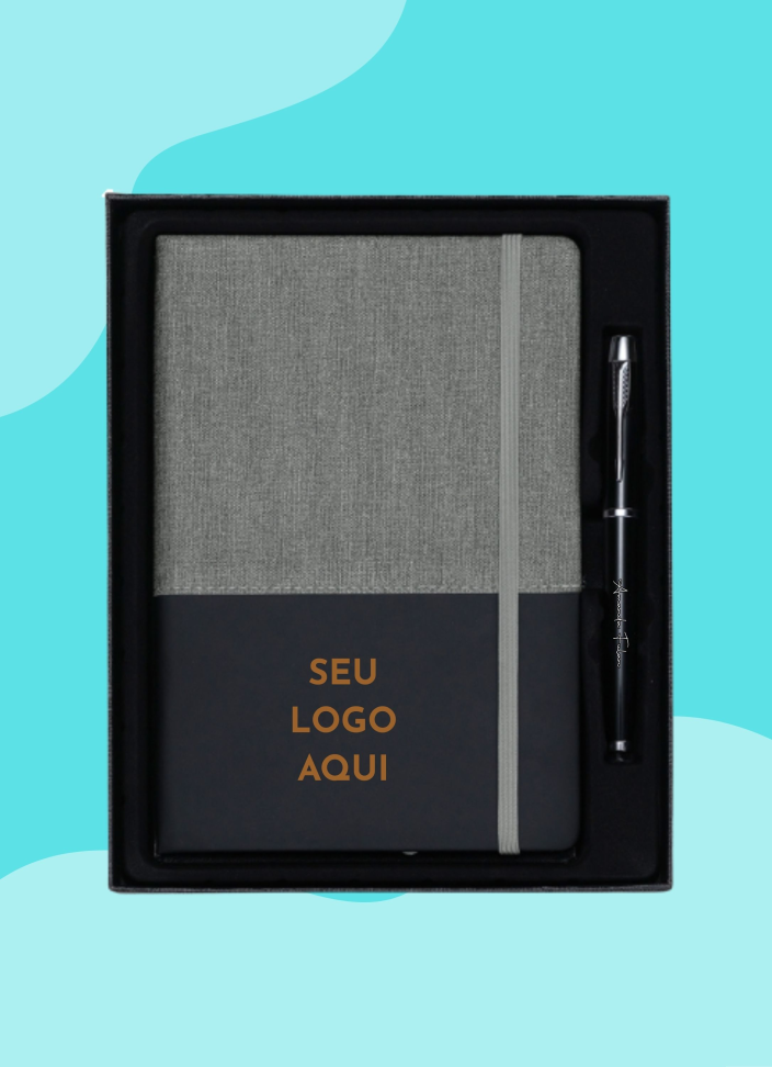 Kit Executivo 2 Peças (Caderneta + Caneta)