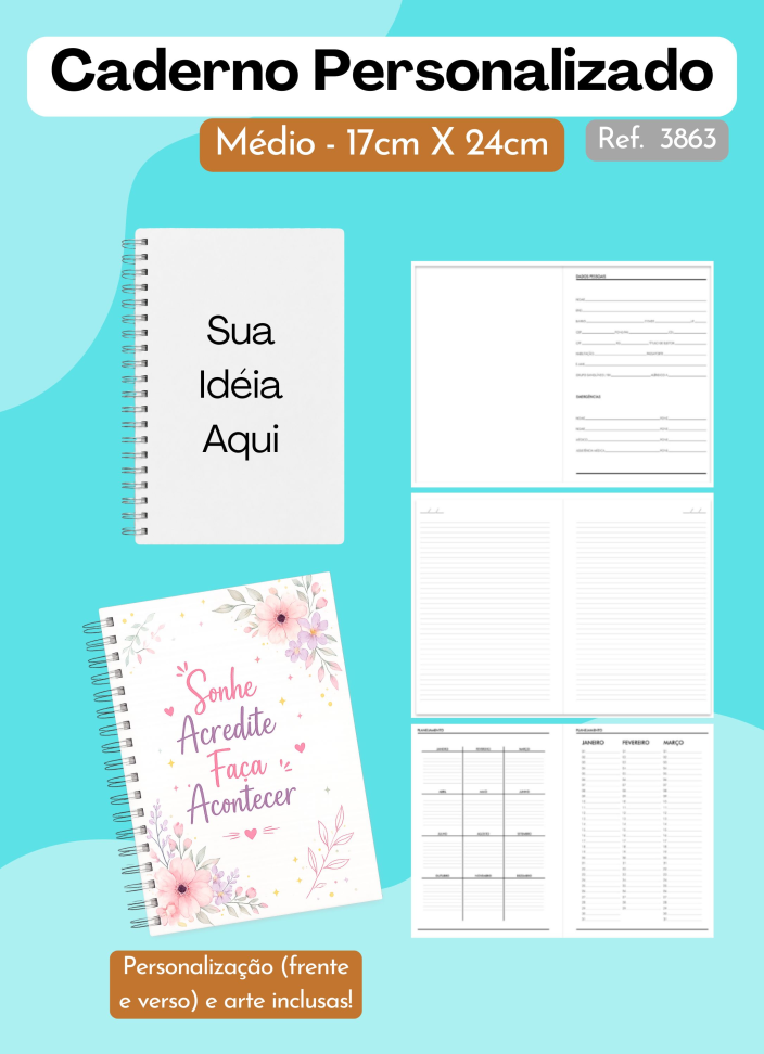 Caderno Personalizado Médio