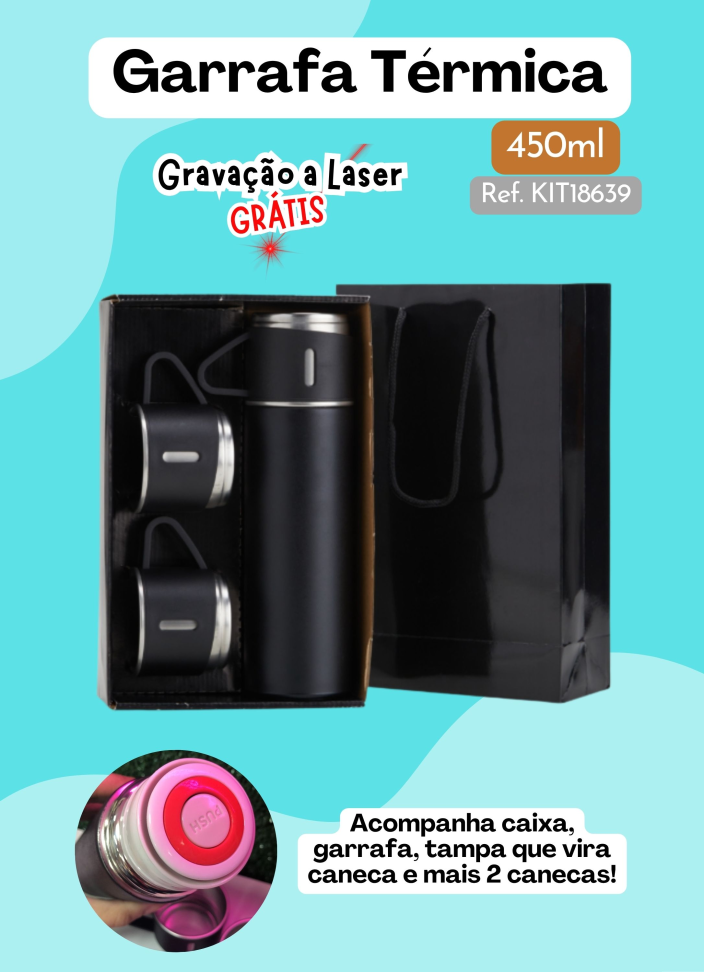Kit Garrafa Térmica 450ml