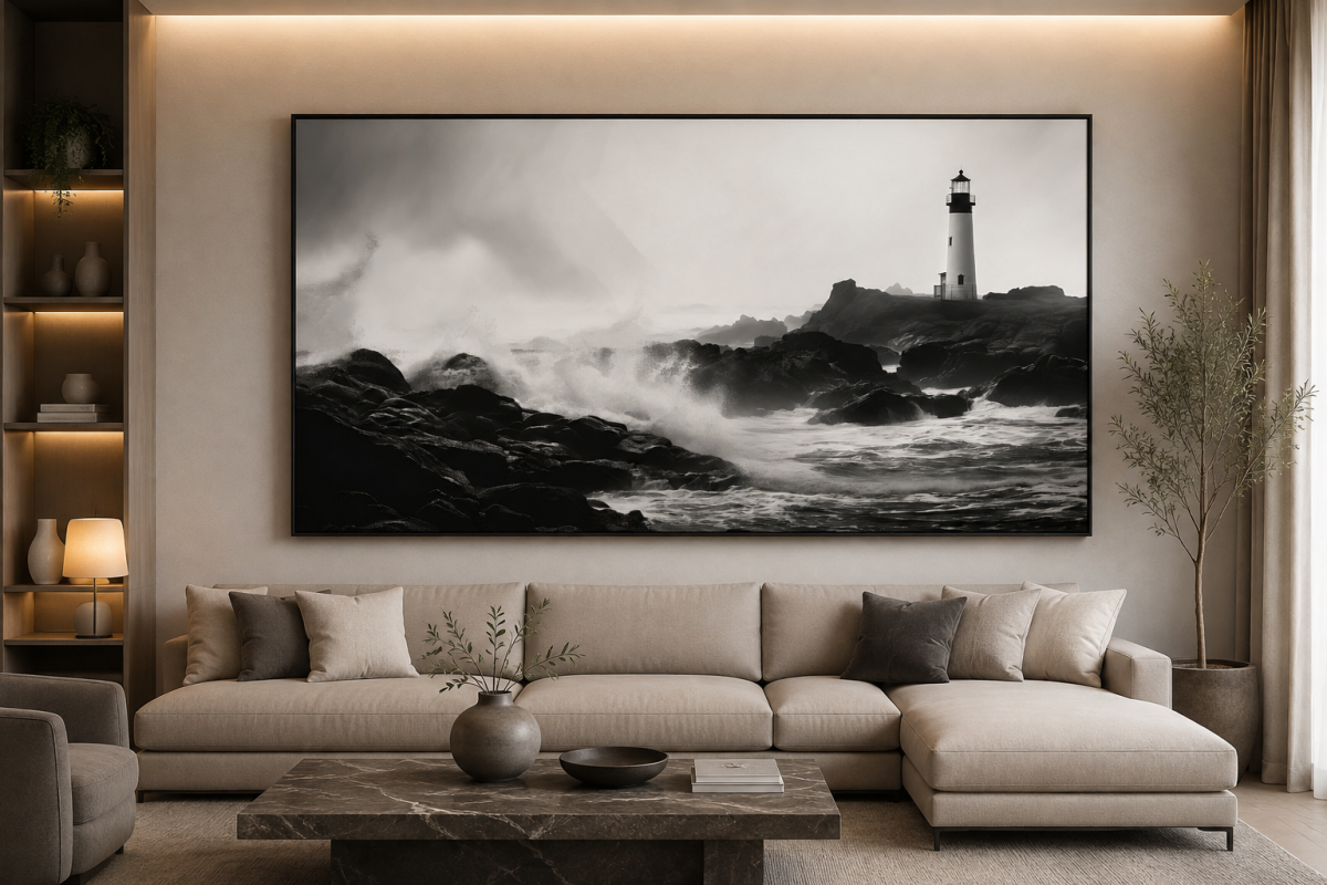 Quadro Paisagem P&B