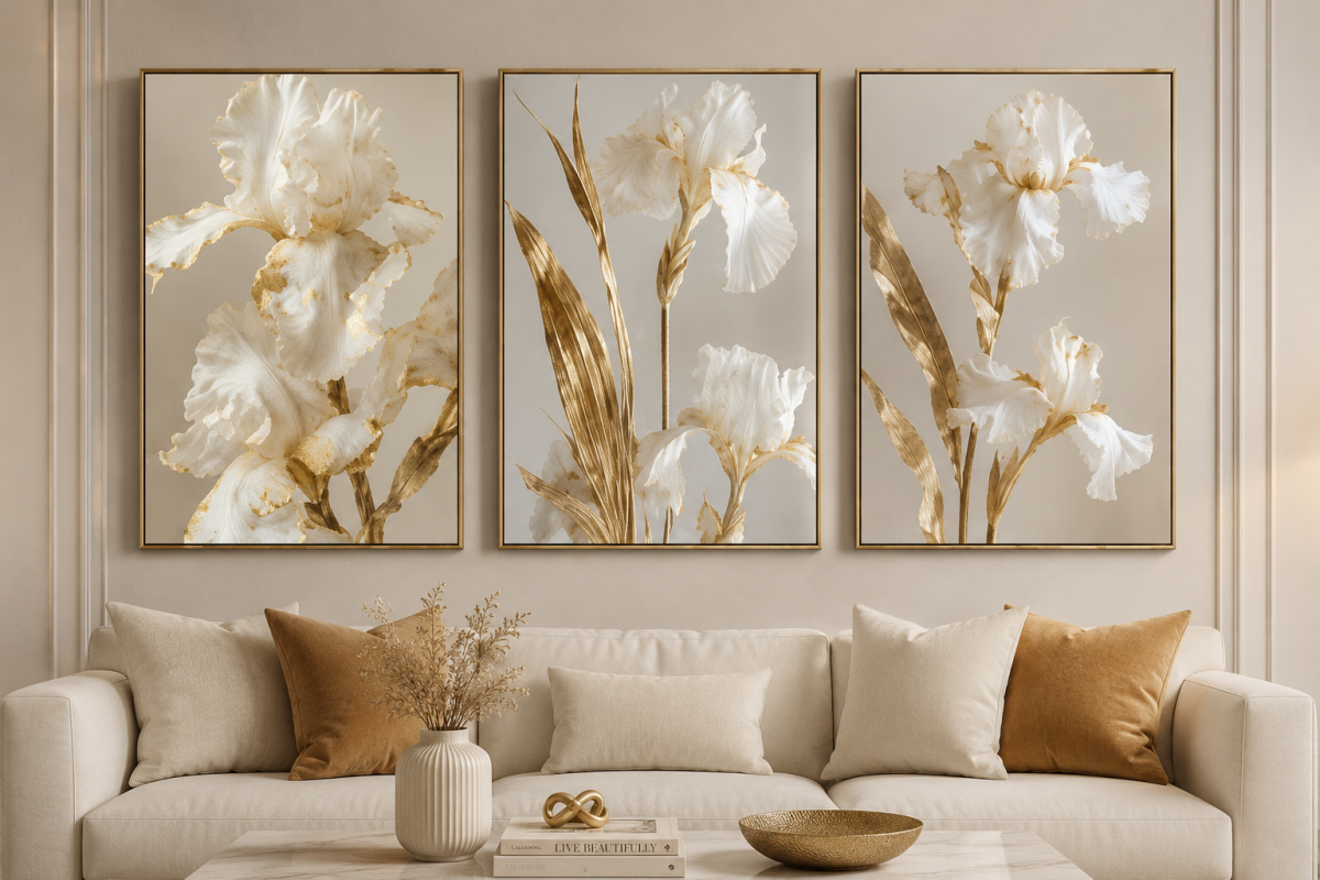 Trio Floral Ouro