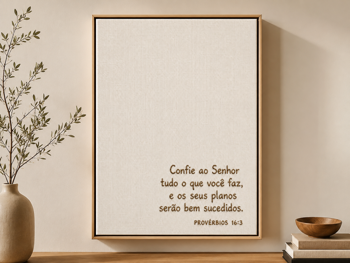 Quadro RELIGIOSO Provérbios 16:3