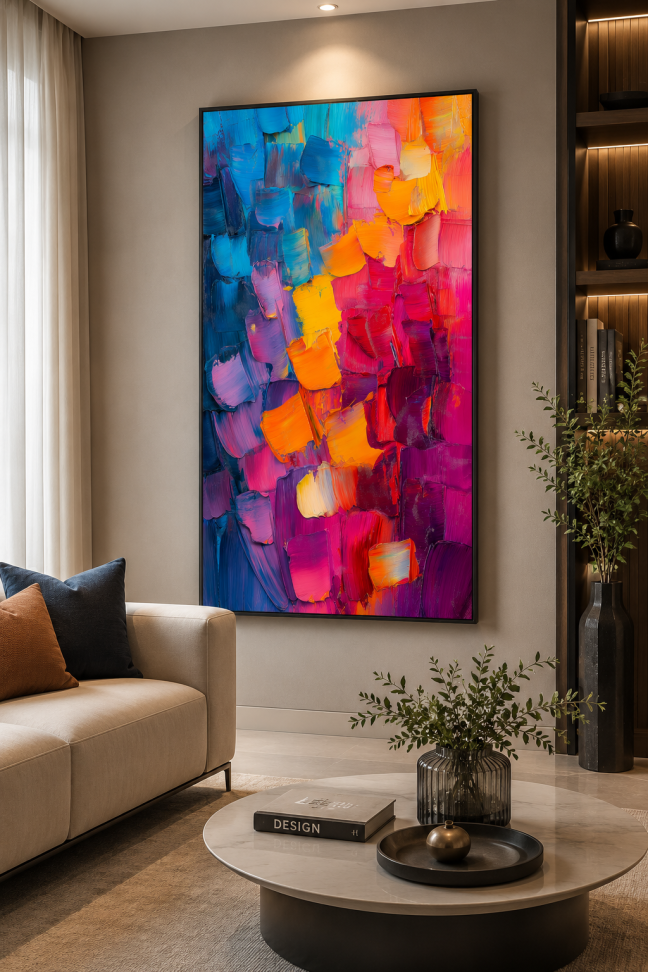 Quadro Gemétrico Encontro das Cores