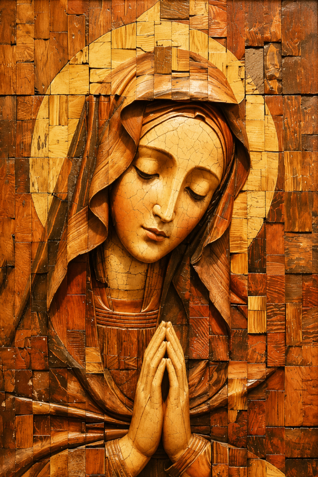 Quadro RELIGIOSO Jesus e Maria Geométrico - #3