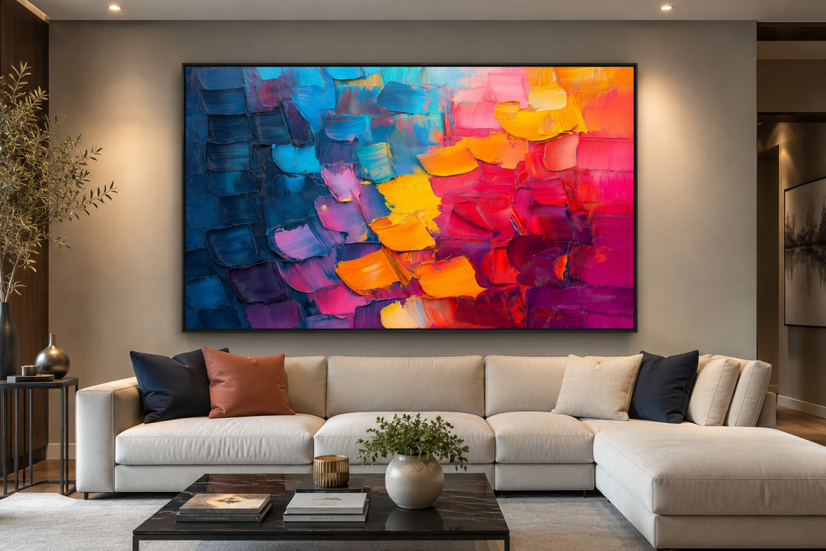 Quadro Gemétrico Encontro das Cores