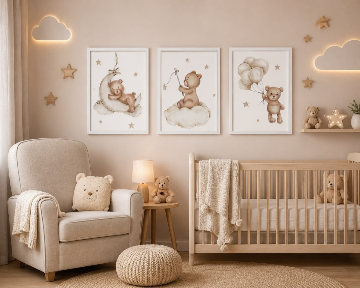 Trio INFANTIL Ursinho nas Nuvens