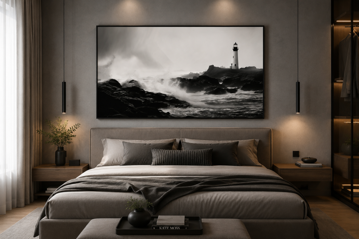 Quadro Paisagem P&B