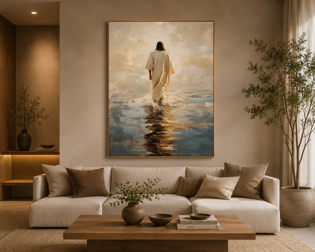 Quadro Jesus sobre as Águas