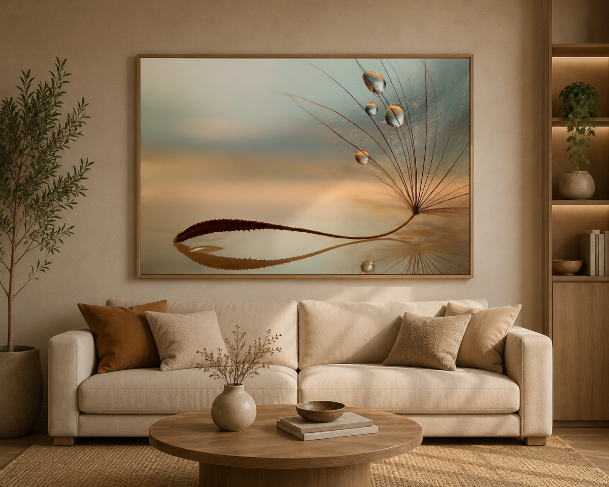 Quadro Dente de Leão Gotas