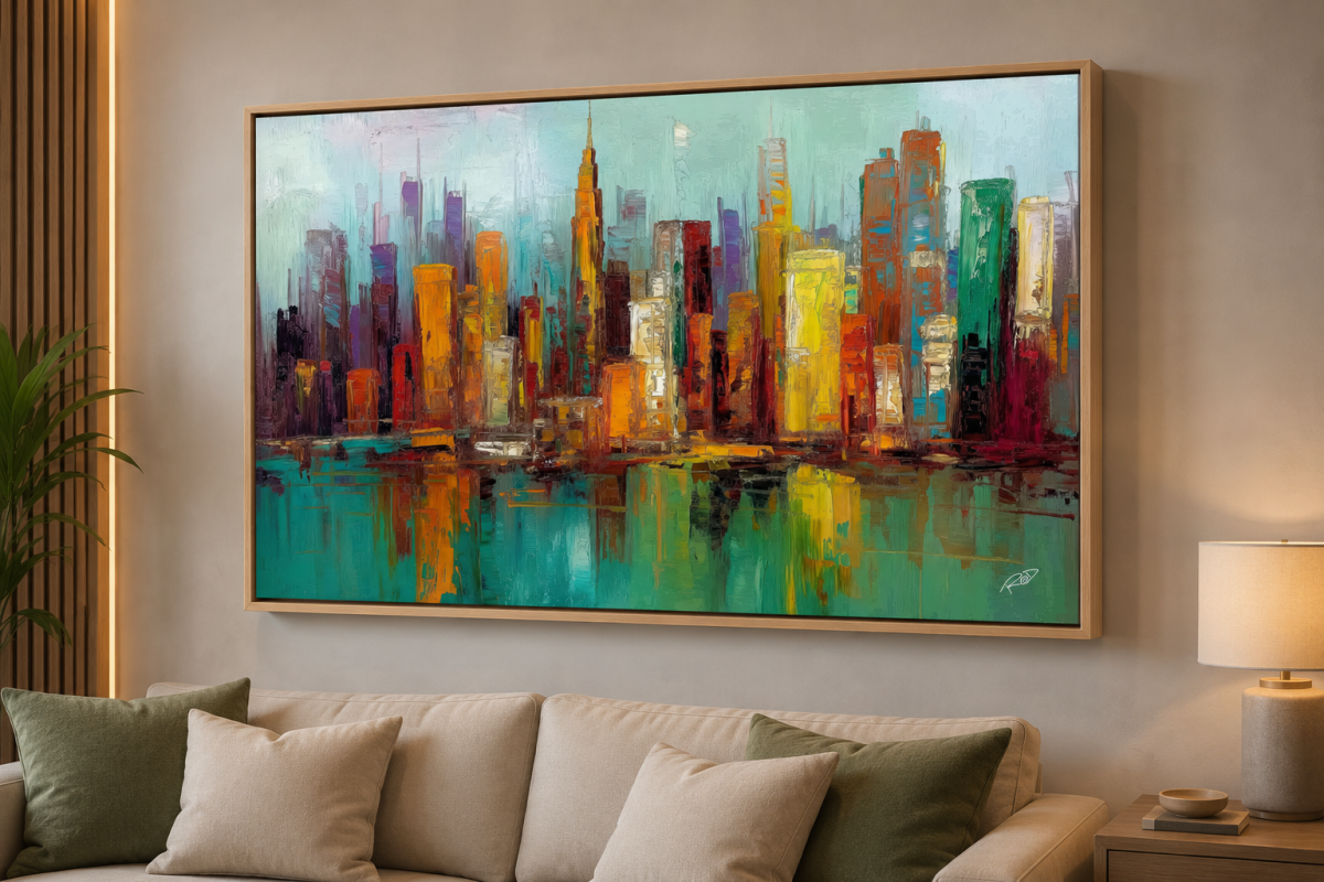 Quadro Paisagem Paint Nova York