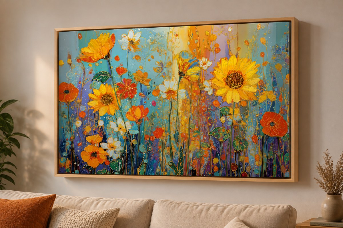 Quadro Floral Girassol Cólor