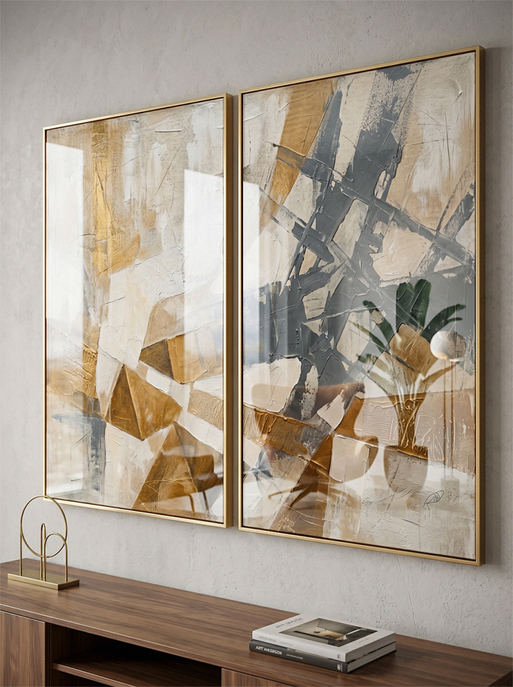 Quadro Abstrato Terra Petróleo